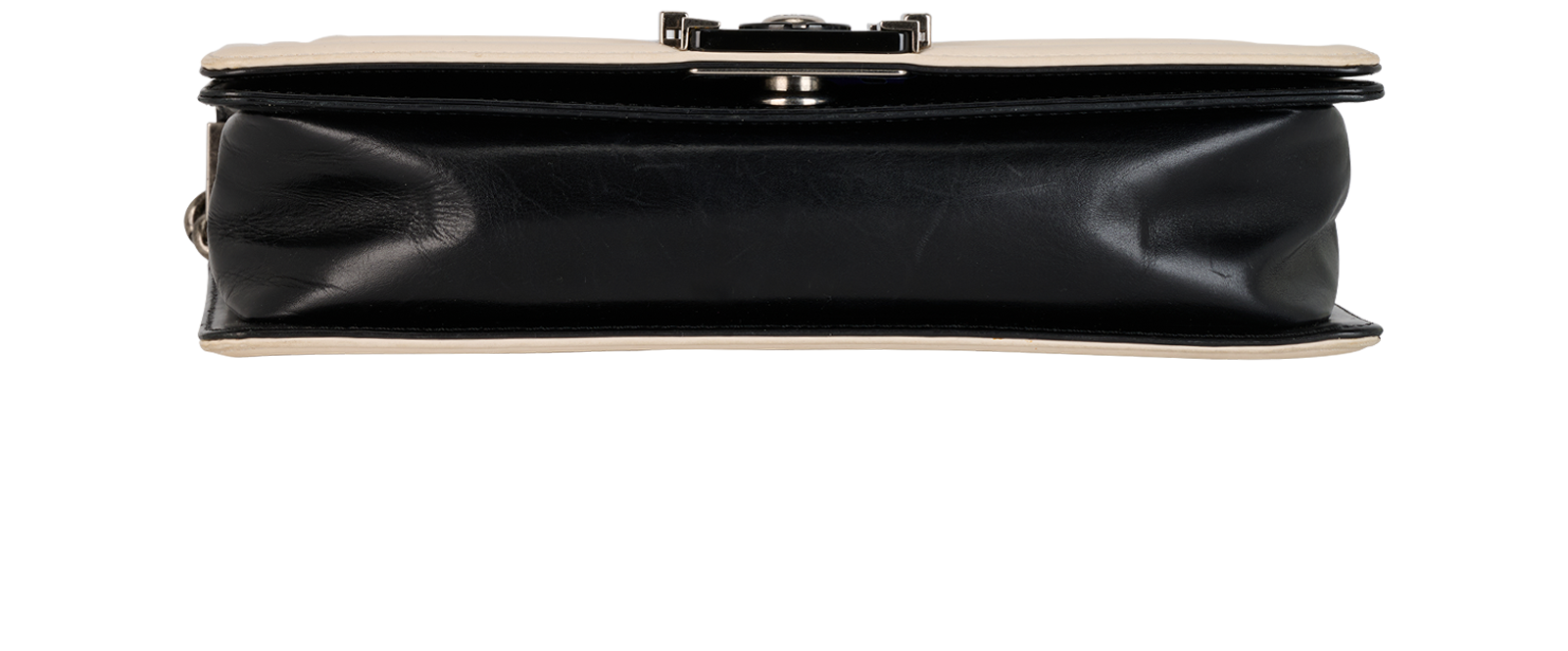 Boy Bag, &pound;1,600, Handbags, Black/Cream, Leather, Top view